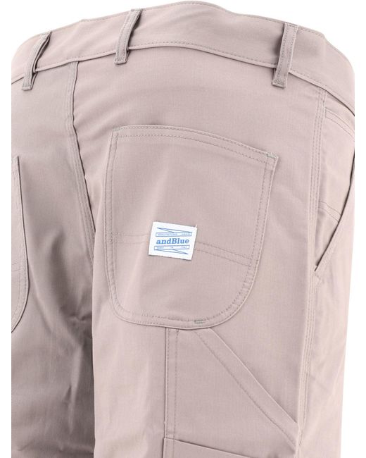 ANDBLUE Gray Carpenter Trousers for men