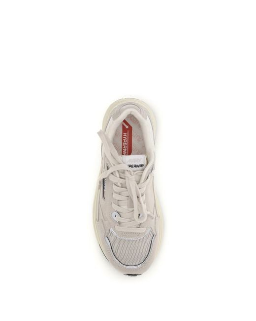 Autry White Hyperway Low Sneakers Sand