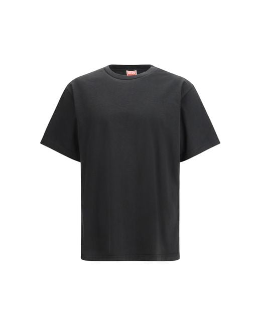 KENZO Black Boke Flower 2.0 Embroidered Cotton T-Shirt for men