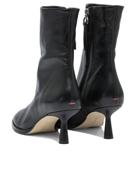 Aeyde Black "Dorothy 65Mm" Zippered Ankle Boots