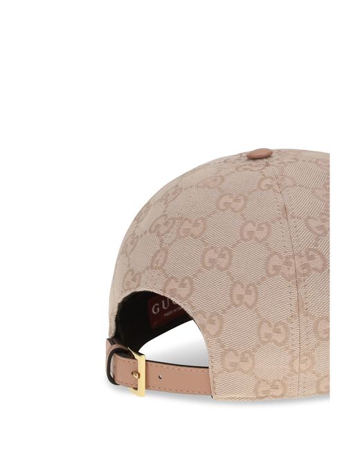 Gucci Gray Gg Canvas Baseball Hat