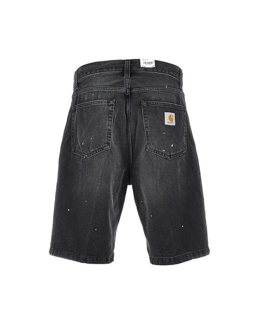 Carhartt Gray 'Landon' Denim Shorts for men