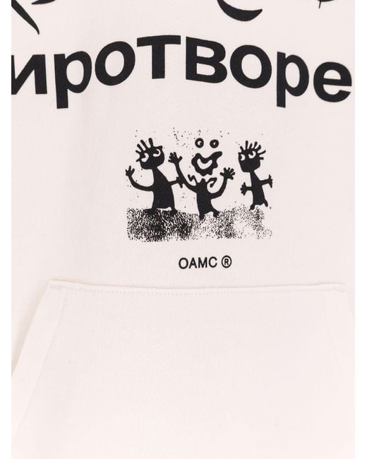 Oamc Peacemaker Natural Cotton Sweatshirt for men