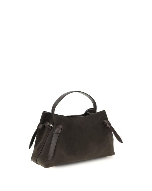 Yuzefi Black Shoulder Bag Gyoza Suede
