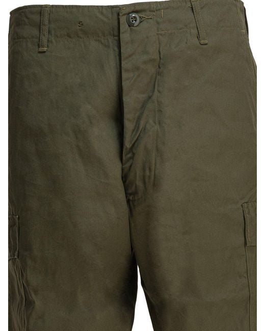 Buzz Rickson's Green Cotton Poplin Cargo Pants Trousers for men
