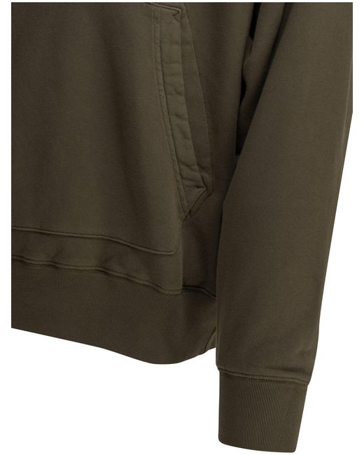 Stone Island Green Logo Hoodie for men