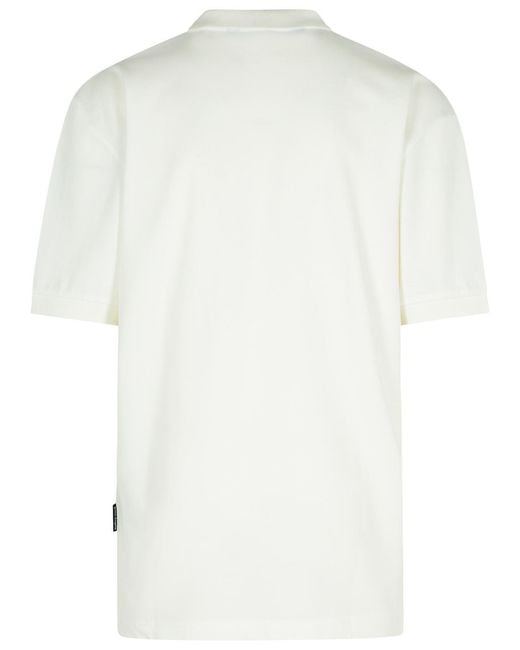 Palm Angels Gray 'College' Cotton Polo Shirt for men