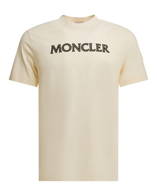 Moncler Natural Crew-Neck T-Shirt for men