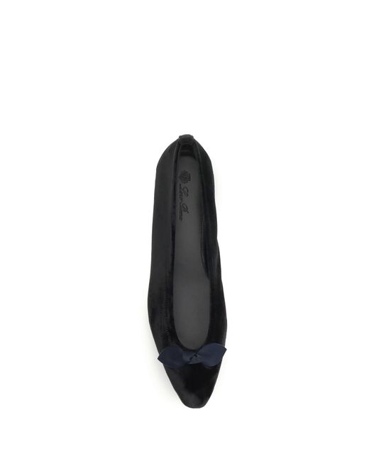 Loro Piana Black Primula Ballerinas