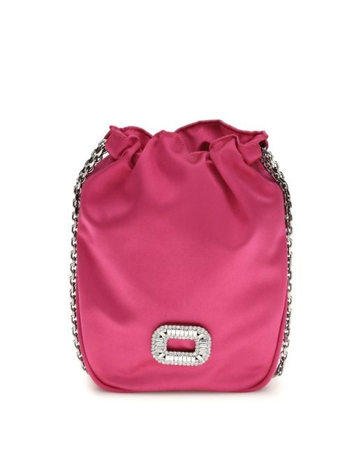Roger Vivier Pink Nano Pilgrim Bucket Bag