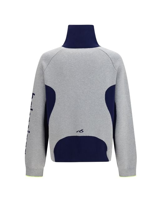 Balenciaga Blue Zip Knit Sweater Bodys