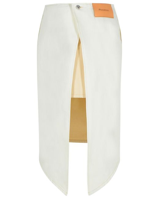 J.W. Anderson White Layered' Cotton Skirt