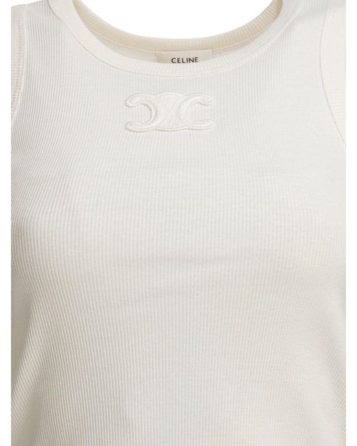 Céline White Cotton Top
