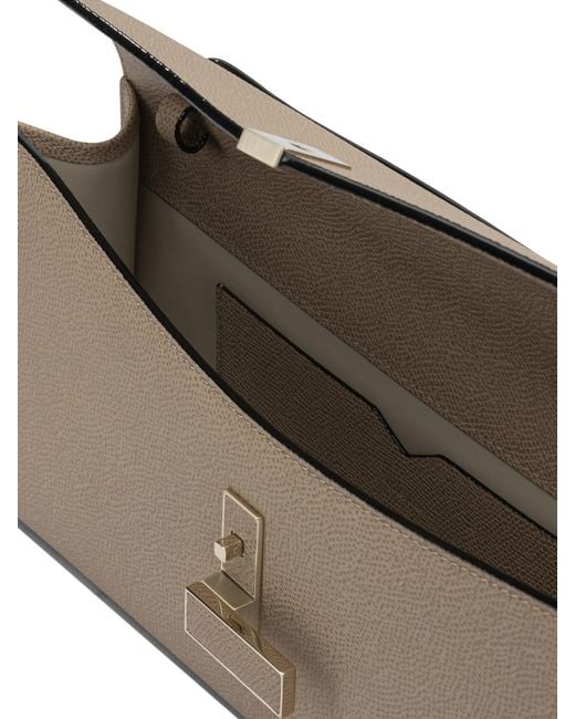 Valextra Natural "Isis" Clutch With Shoulder Strap