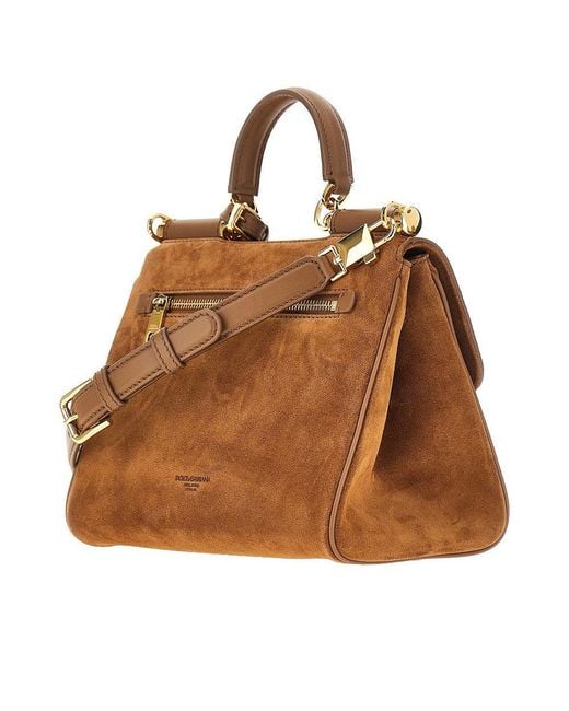Dolce & Gabbana Brown Dolce&Gabbana My Sicily Suede Leather Bag