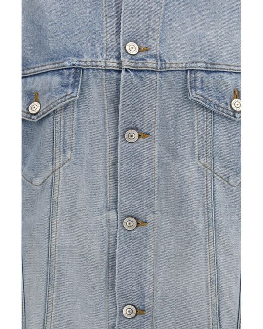 Balenciaga Blue Regular-Fit Denim Jacket