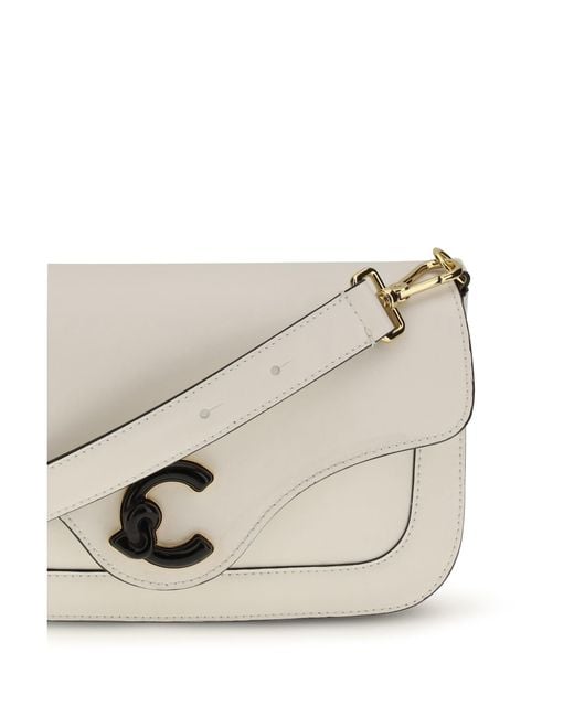Coccinelle White Shoulder Bag C-Me