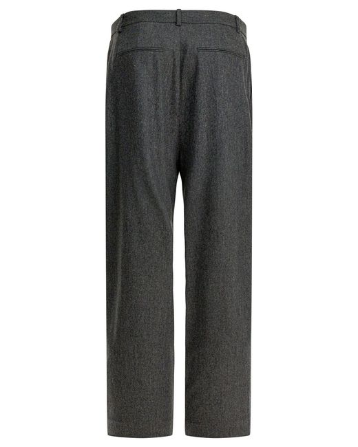 Khaite Gray "August" Wool Pants
