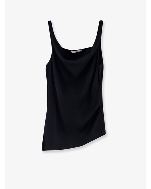 R2W Black Air Twisted Cotton And Modal Top