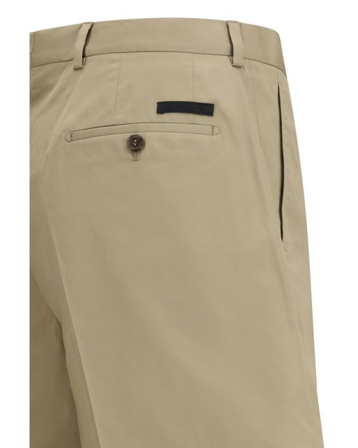 Prada White Cotton Shorts for men