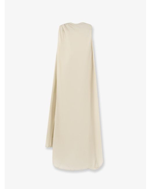 LAMRONS White Dress Viscose-Lyocell Blend