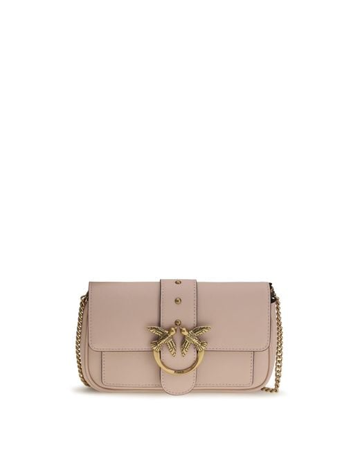Pinko Pink Love One Shoulder Bag Rosa Cameo