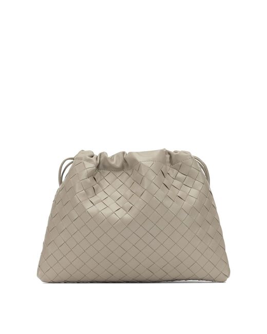 Bottega Veneta Gray Intrecciato Medium Pouch