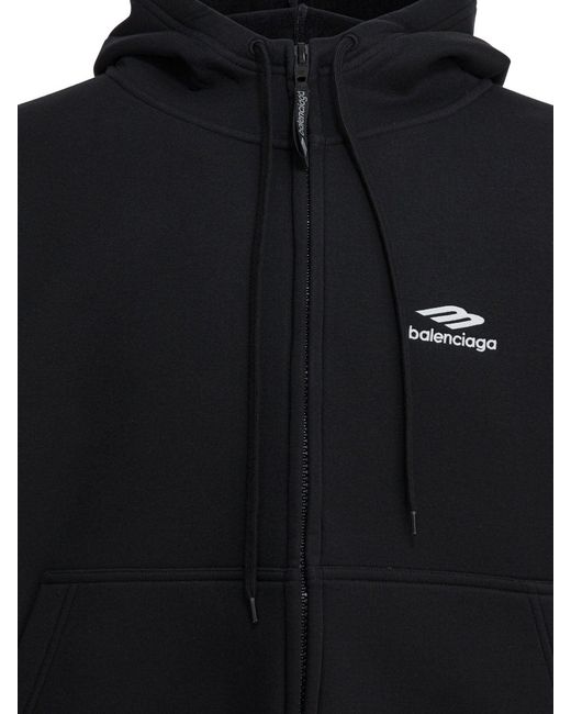 Balenciaga Blue 3B Sports Icon Sweatshirts for men