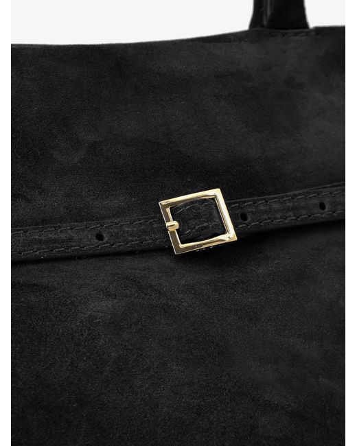 MANU Atelier Black Le Cambon 35 Suede Handbag