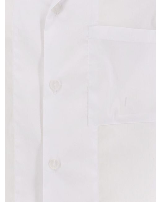 Hevò White Cotton Blend Shirt for men