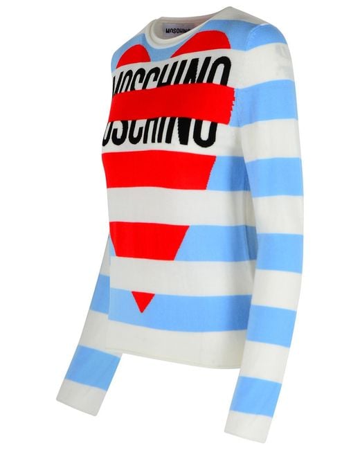 Moschino Blue Virgin Wool Sweater