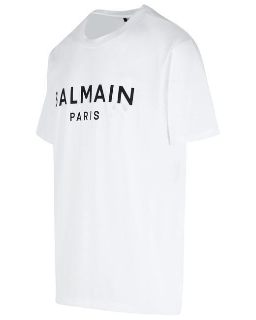 Balmain Gray Cotton T-Shirt for men