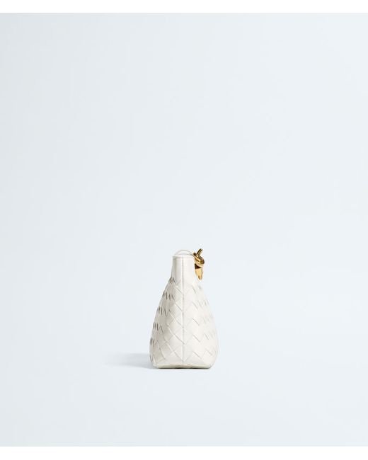 Bottega Veneta White Andiamo Boat Medium Pouch