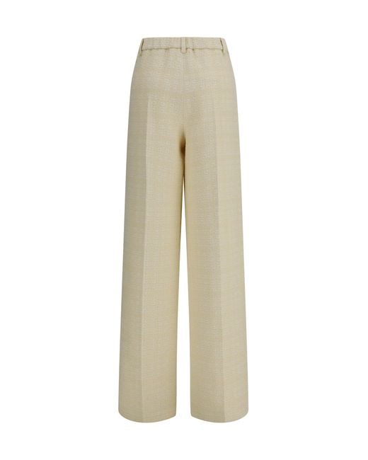 Gucci Natural Cotton Tweed Check Pants