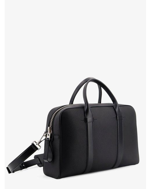 Tom Ford Black Leather Work Bag for men