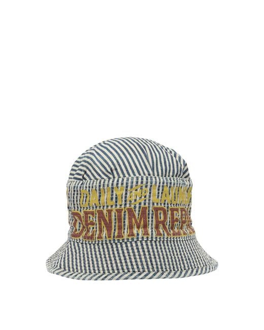 Kapital White Laundry Bucket Hat for men