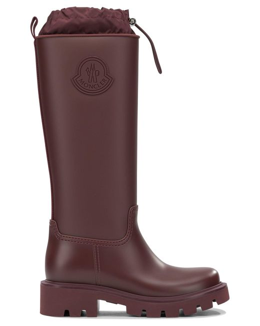 Moncler Red "Kickstream High" Rain Boots