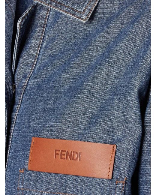 Fendi Blue Chambray Denim Jacket