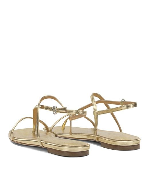 Aeyde Metallic "Ella" Flat Sandals