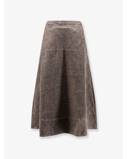 Soeur Gray Janelle Linen Blend Skirt