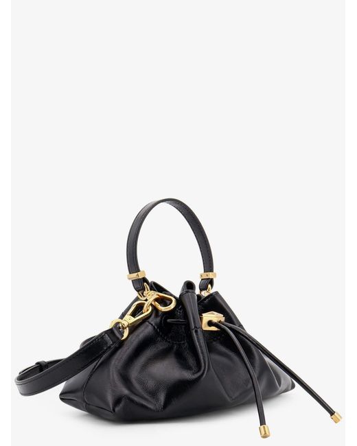Jimmy Choo Black Cinch Small Leather Shoulder Bag