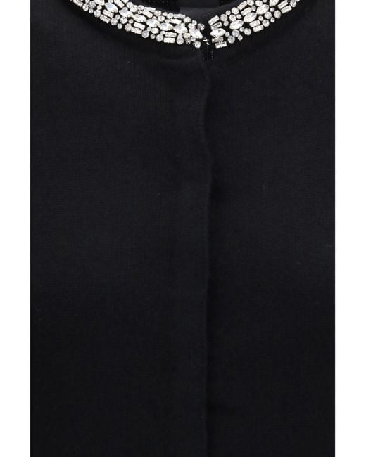 Pinko Black Colonia Cardigan With Jewel Collar