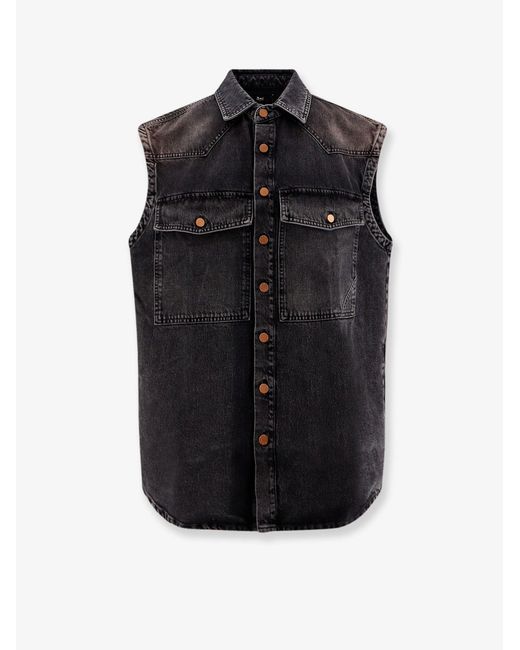 3x1 Black Oversized Denim Shirt