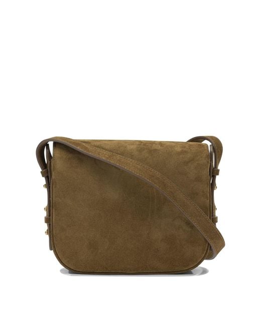 Soeur Green Bellissima Mini Crossbody Bags Brown