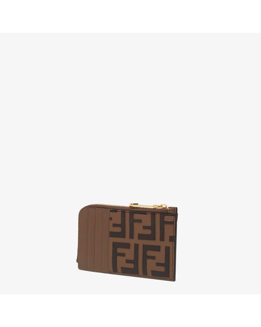 Fendi Brown "Ff Diamonds" Cards Holder for men