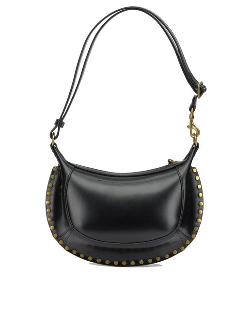 Isabel Marant Black "Oskan Moon" Small Shoulder Bag