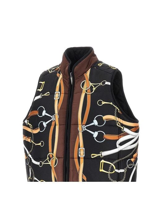 Gucci Black Silk And Cotton Twill Reversible Vest