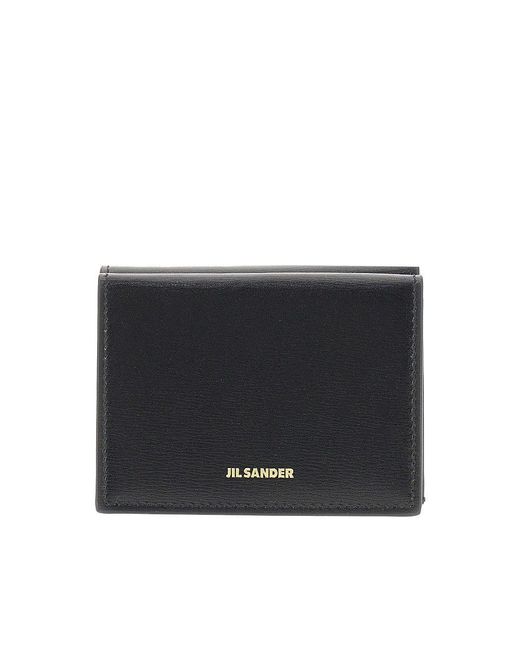 Jil Sander Black Leather Mini Wallet