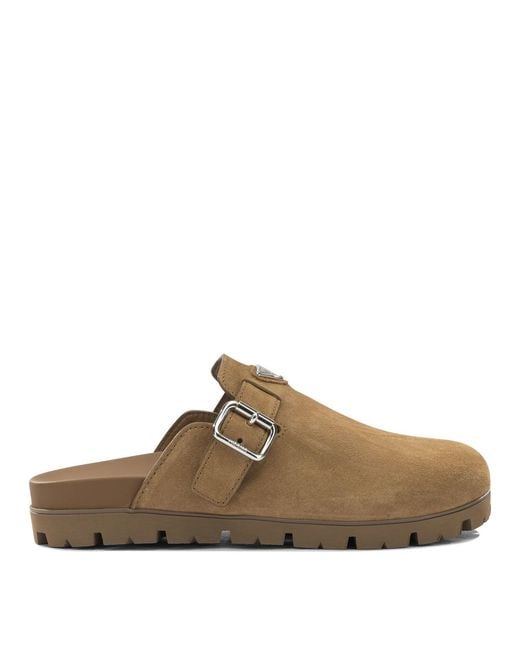 Prada Brown Calf Leather Loafers for men