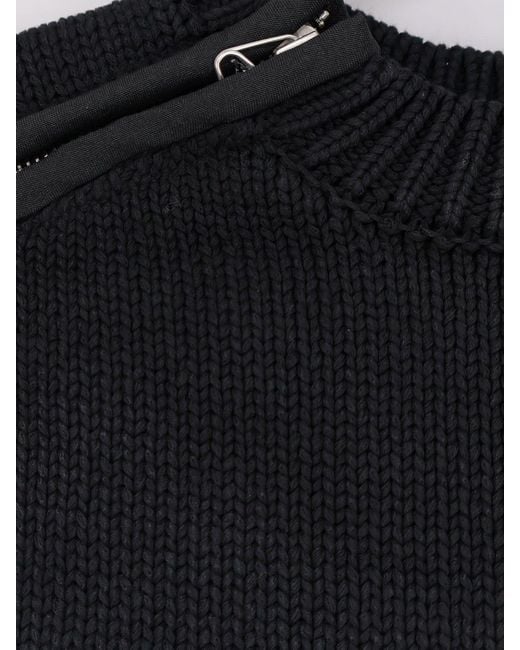 Oamc Peacemaker Black Cotton Sweater for men